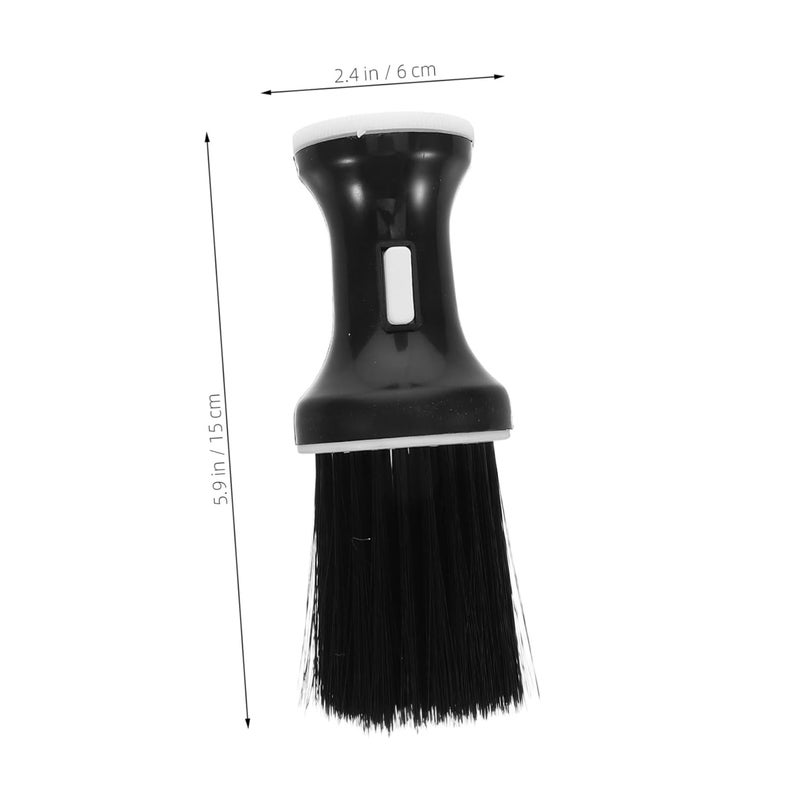 Black Barber Hair Duster Brush With Soft Bristles For Neck And Sideburns Grooming - Image 2